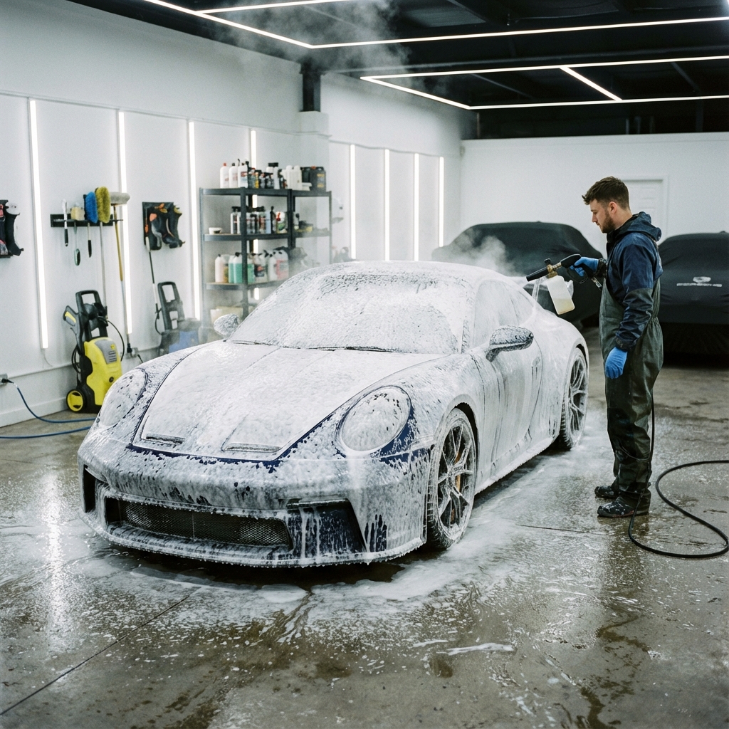 Car exterior washing